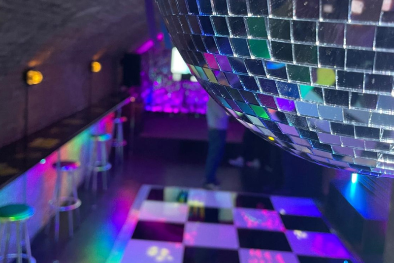 hat factory disco ball