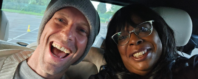 saundra glenn with chris martin