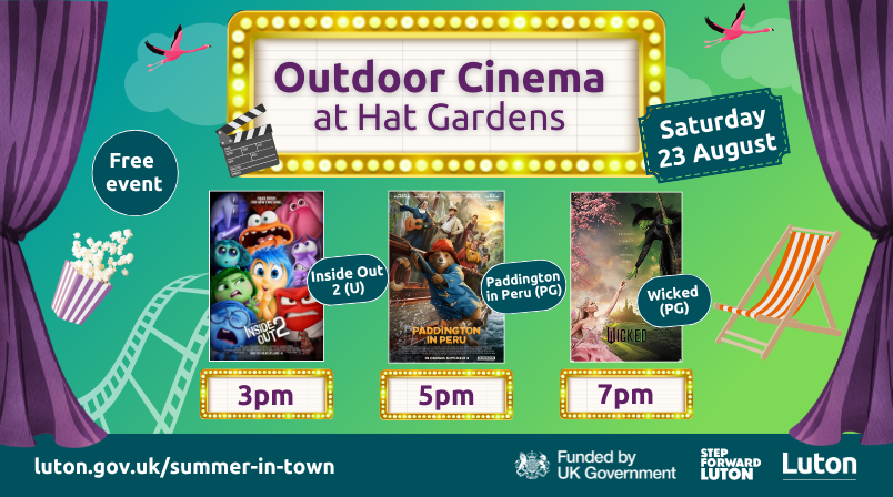 Summer outdoor cinema at Hat Gardens