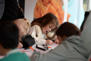 Children taking part in free arts and crafts activities at last year's free pumpkin patch in Luton, Hat Gardens