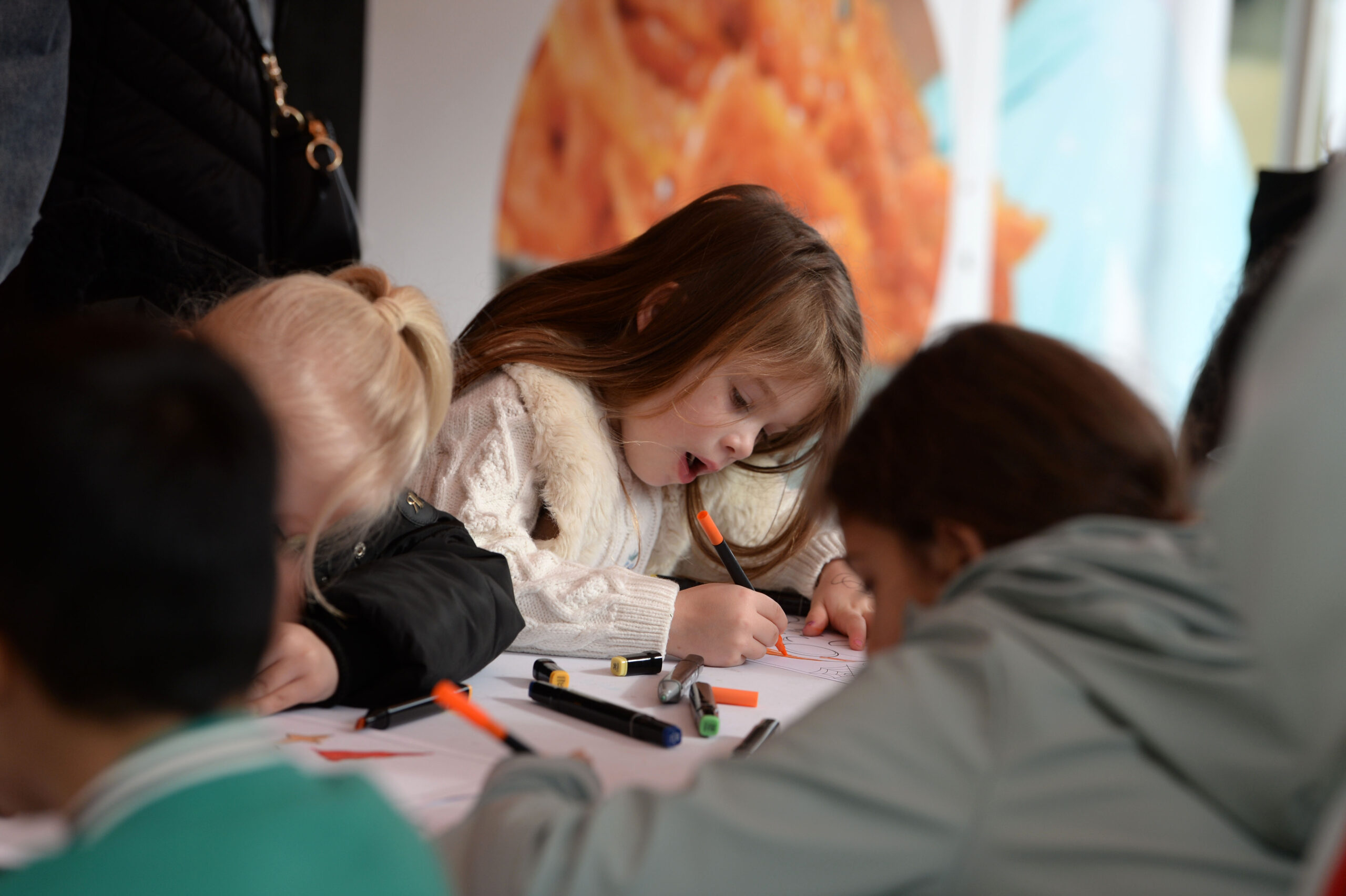 Children taking part in free arts and crafts activities at last year's free pumpkin patch in Luton, Hat Gardens