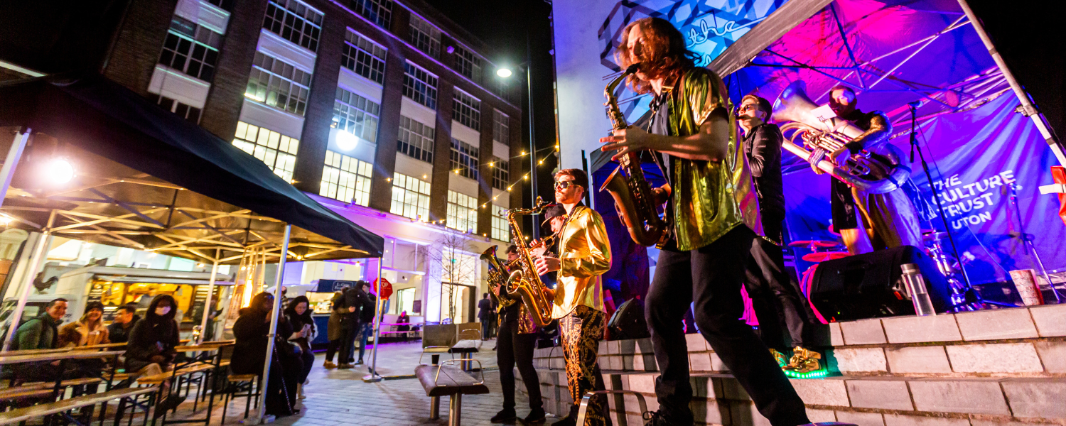 Live music event in Luton in the Hat District